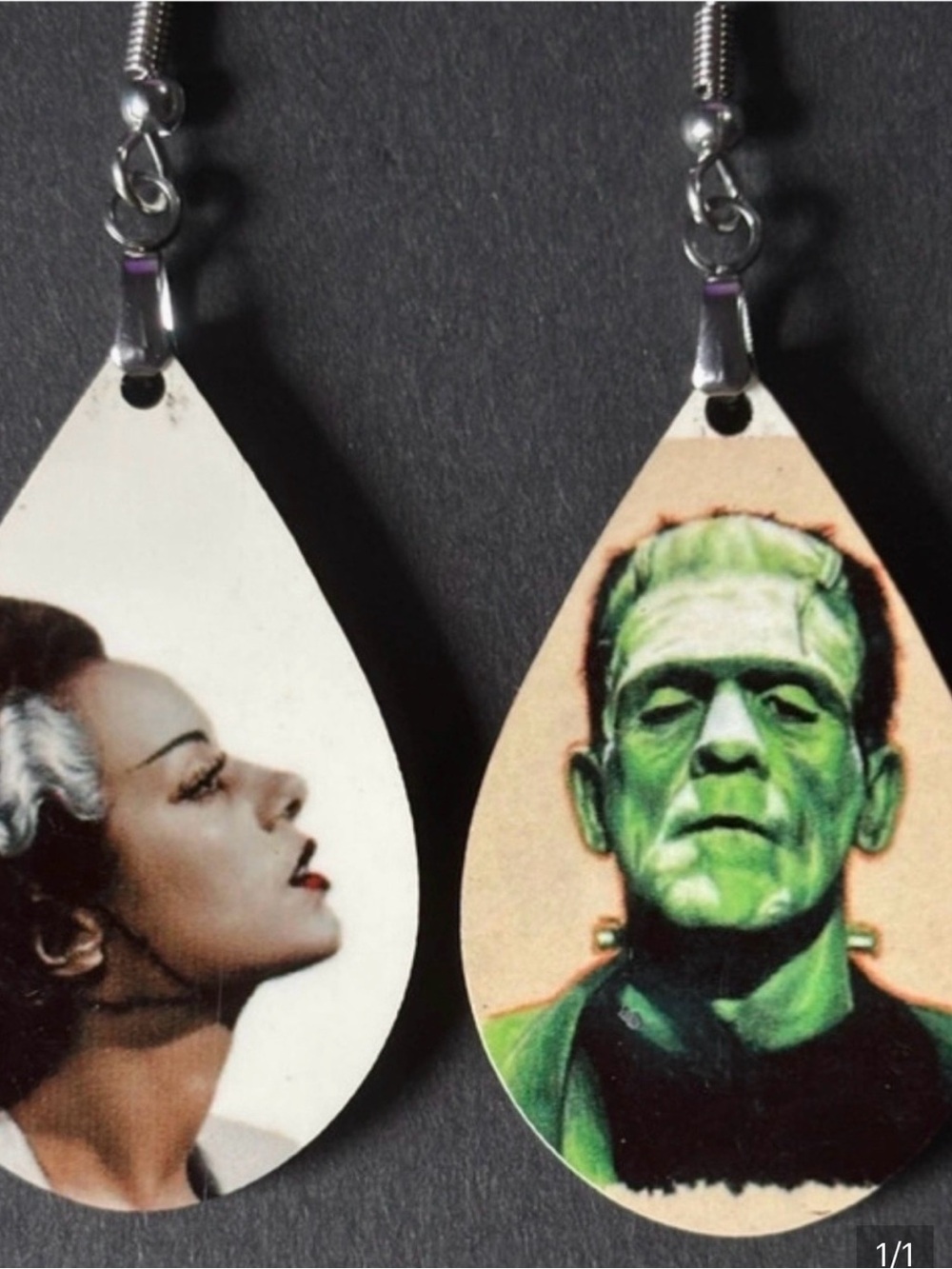 Frankenstein & Bride Teardrop Earrings for Women